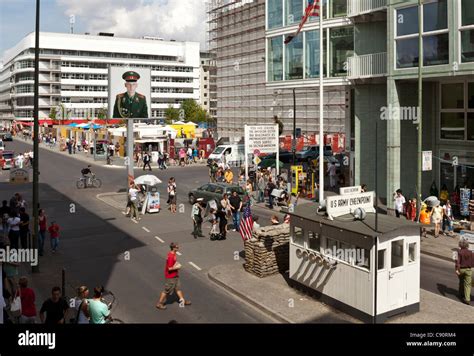 Checkpoint Charlie best-known Berlin Wall crossing point between East Berlin and West Berlin ...