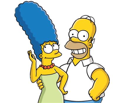 Homer and Marge Simpson transparent PNG - StickPNG