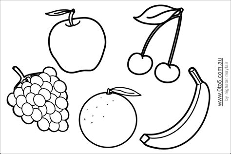 Fruit Template Printable | Fruit coloring pages, Kids printable coloring pages, Templates ...