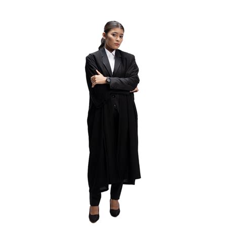 Women Lawyers Butter Crape Gown for Advocates in Black Color By Lawmart