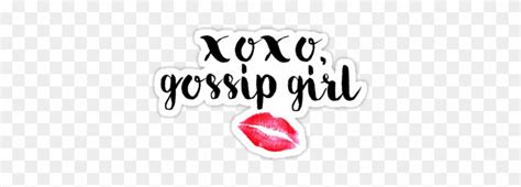 Xoxo Gossip Girl Sticker - Lips Kiss - Free Transparent PNG Clipart ...