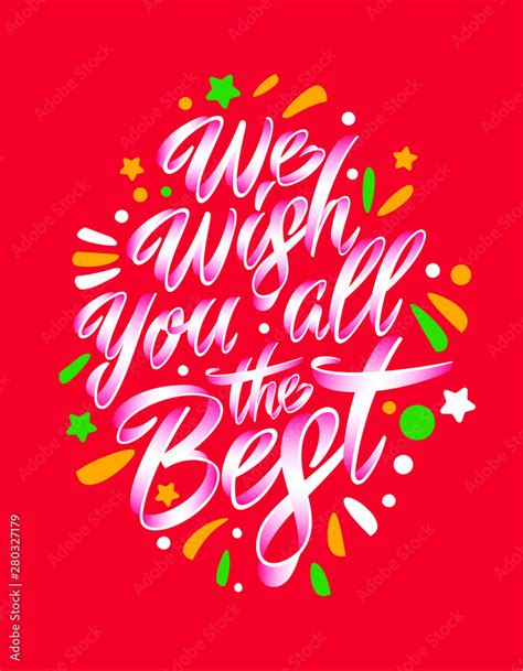 We wish you all the best. Lettering. Calligraphy. Stock Vector | Adobe ...