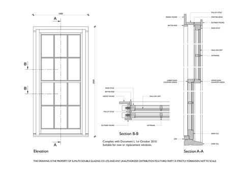 Slimlite Georgian Sash & Case U Value 1.6 | Window detail, Window architecture, Sash windows