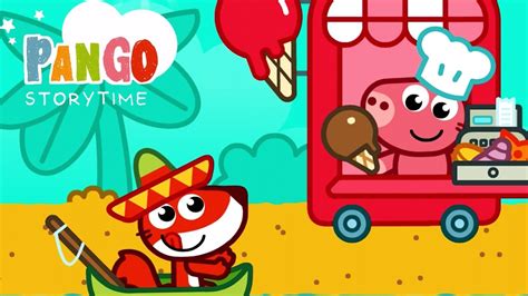 Pango Kids Time learning games - ⭐New Story Piggy The Ice Cream Man⭐ - YouTube