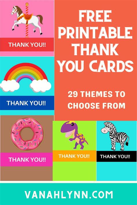 Free Thank You Cards Printable Kids | Printables kids, Thank you cards, Free birthday stuff