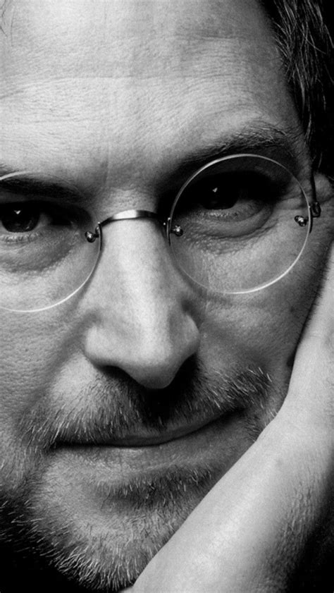 Steve Jobs Portrait Close Up Glasses Android iPhone Wallpaper ...