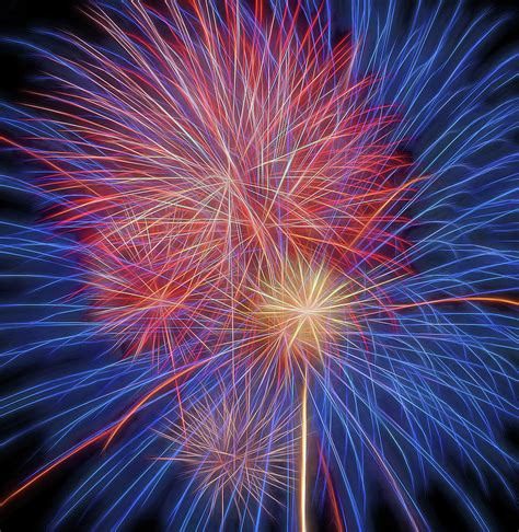 Fireworks Celebration Glow Square Photograph by Terry DeLuco - Fine Art America