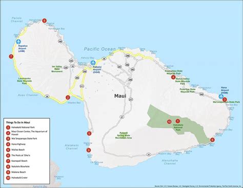 Map of Maui Island, Hawaii - GIS Geography