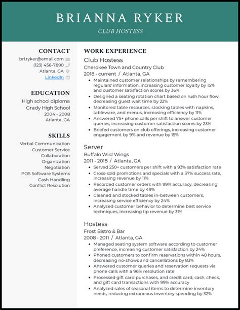 Hostess Resume Example – barbecueoutdoor