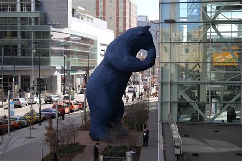 Big Blue Bear at Denver Convention Center peeking in to see what's going on in the Internet2 ...