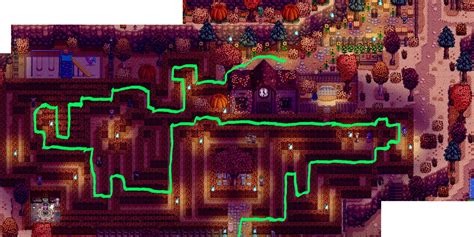 A Guide Map Of The Stardew Valley Expanded Maze