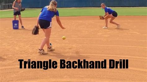 Infield Softball Drills: Triangle Backhand Drill - YouTube | Softball ...