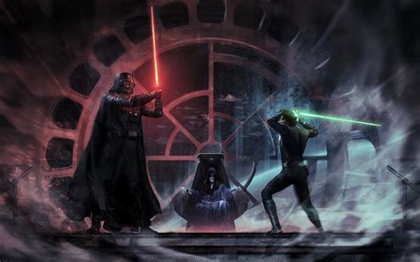 2560x1600 Resolution Luke Skywalker vs Darth Vader Emperor Palpatin 2560x1600 Resolution ...