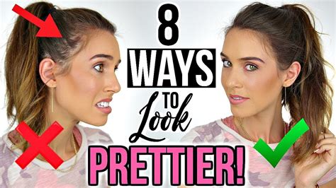 8 WAYS TO INSTANTLY LOOK PRETTIER! - YouTube