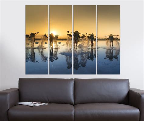 Vietnam Asia Canvas Rice Field Viet Nam Sunrises Art Print - Etsy