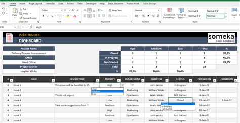 Open Issue Tracker Excel Template