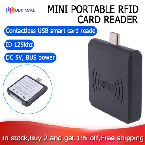 Mini Portable RFID 125KHz ID Card Reader Smart EM Card USB ID Card ...