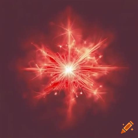 Realistic red glowing star