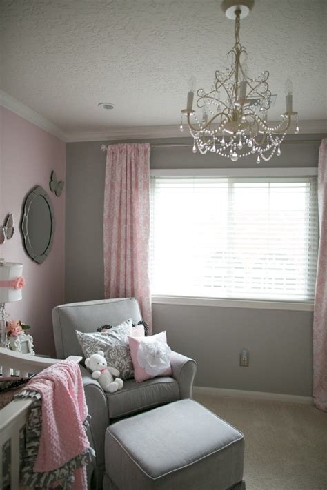 Soft and Elegant Gray and Pink Nursery | Baby girl nursery room, Baby girl nursery pink and grey ...