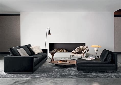 5 Ways to Style a Black Sofa in a Living Room - Minotti London