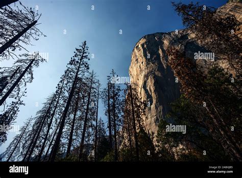 El Capitan, also known as El Cap, a vertical rock formation in Yosemite ...