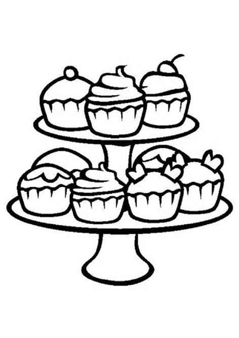 Printable Coloring Pages Cupcakes