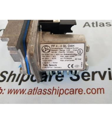 TIVAL SENSORS FF4-4GL DAH PRESSURE SWITCH| Atlas Shipcare Services