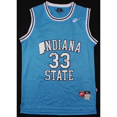 Larry Bird Signed Indiana State Sycamores Jersey (Bird Hologram ...