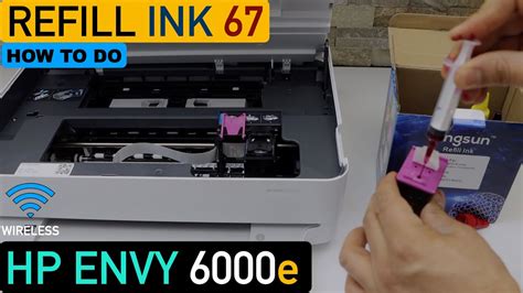 HP Envy 6000e Refill Ink Cartridges, Refill HP 67 Ink Cartridges. - YouTube