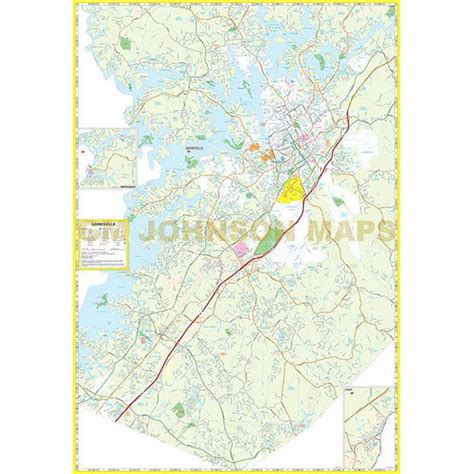 Gainesville / Hall County, Georgia Street Map - GM Johnson Maps