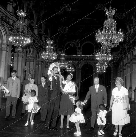 Josephine Baker with her children. Paris city hall, August