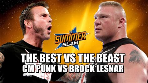 WWE SummerSlam 2013 - CM Punk vs Brock Lesnar (The Best vs The Beast) - WWE'13 - YouTube