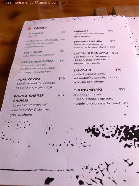 Online Menu of Umami Restaurant, Pittsburgh, Pennsylvania, 15201 - Zmenu