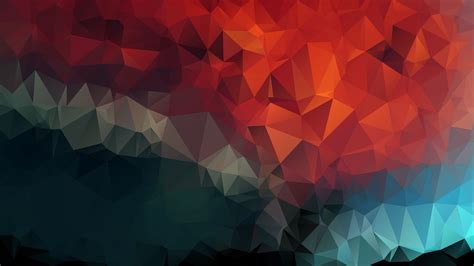 #red #triangles low poly low poly art #3d #pattern #triangle digital art #geometric #mosaic #4K ...