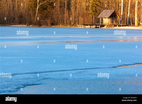 Floating ice on a lake Stock Photo - Alamy