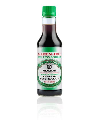 50% Less Sodium Gluten-Free Tamari Soy Sauce (Non-GMO) - Kikkoman Home Cooks