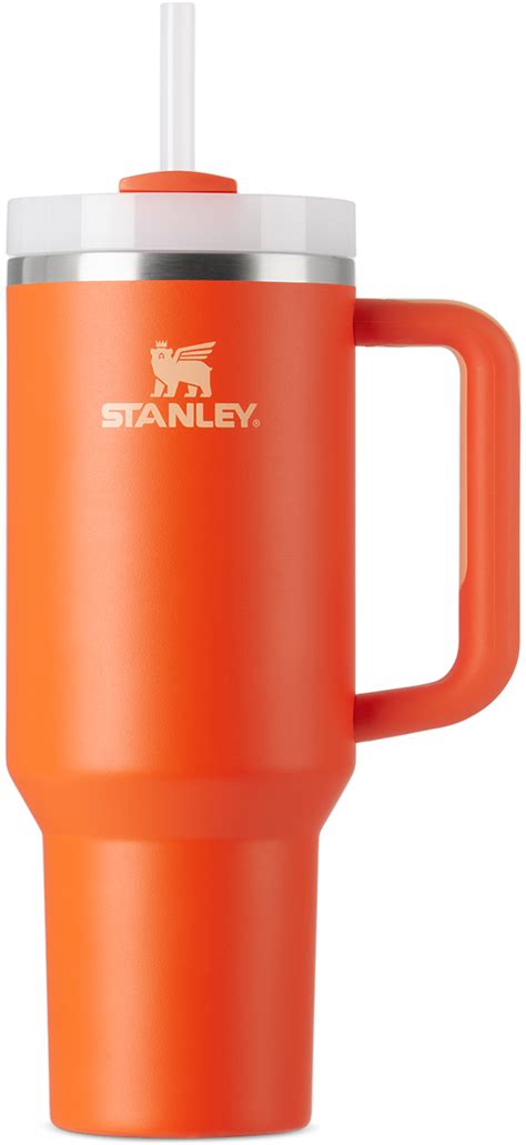 Orange 'The Quencher' H2.0 Flowstate Tumbler, 40 oz by Stanley | SSENSE