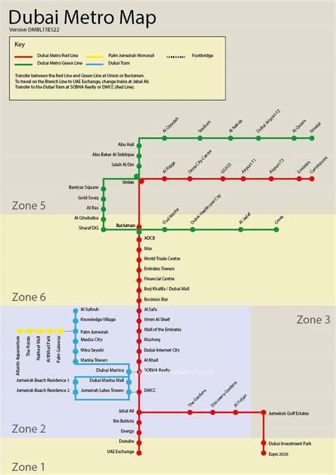 Download Dubai Metro Map PDF