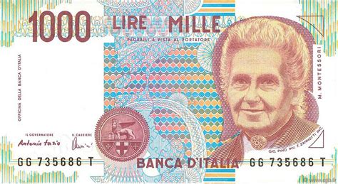 1000 Lire ITALY 1990 P.114c b97_6470 Banknotes