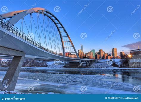 Edmonton Skyline in the Winter Stock Image - Image of skyline, snowy ...