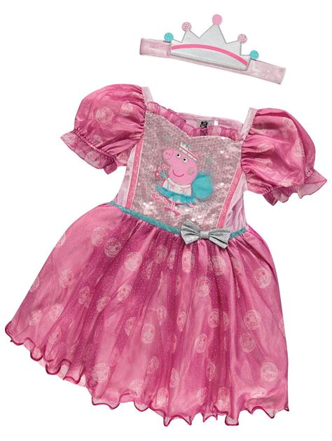 Peppa Pig Pink Princess Fancy Dress Outfit | Kids | George | Peppa pig ...