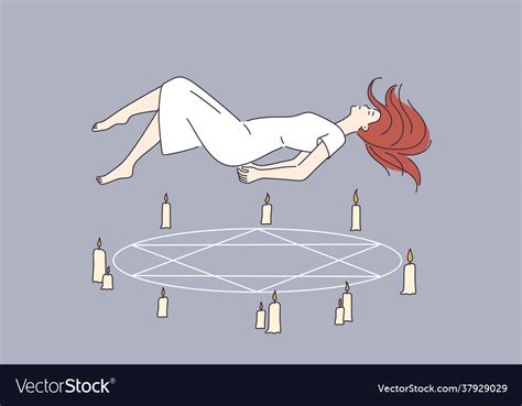 Occult rituals and spirituality concept Royalty Free Vector