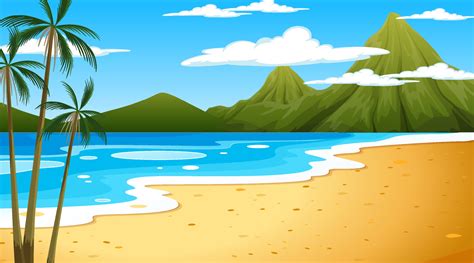 Beach Mountain Vector Art, Icons, and Graphics for Free Download