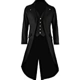 Amazon.com: Men's Steampunk Coat Vintage Victorian Tailcoat Brocade Jacket Frock Pirate Gothic ...