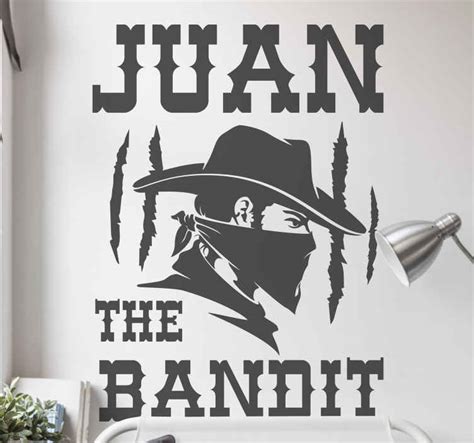 Bandit with name wall decal - TenStickers