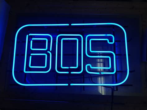 BOS Neon sign | Neon signs, Custom made neon signs, Neon