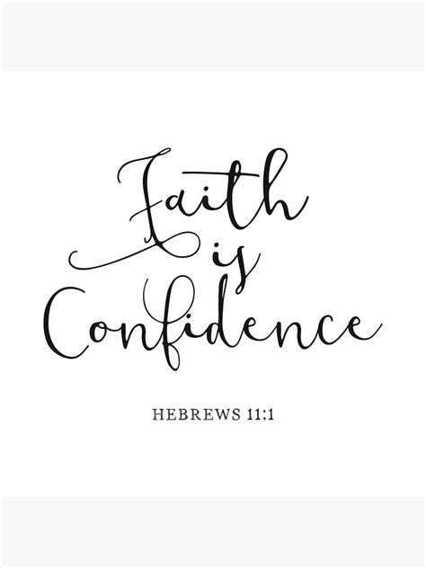 "Bible Verse - Faith Is Confidence " Canvas Print for Sale by walk-by-faith | Redbubble