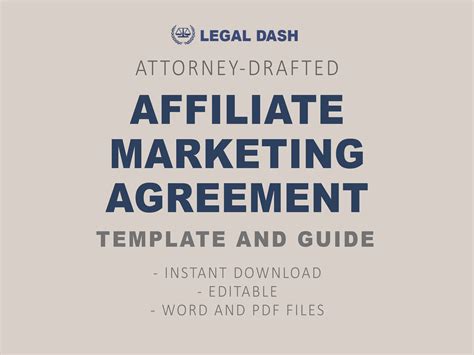 Affiliate Marketing Agreement Template| Attorney-Written Instant ...