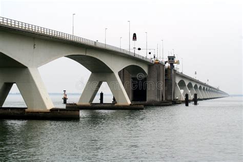 The Zeeland Bridge is Part of the Delta Woks Editorial Photography - Image of bridge, protection ...