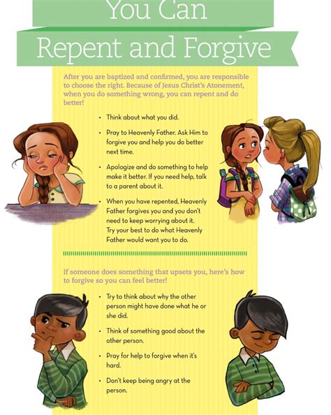 Printable Forgiveness Activity Sheets